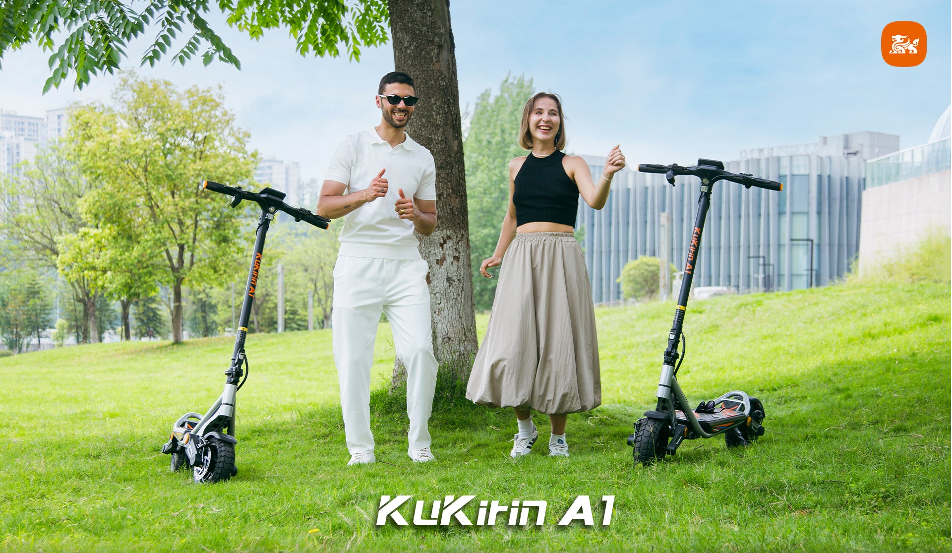 KuKirin A1 adult commute scooter-Silver color