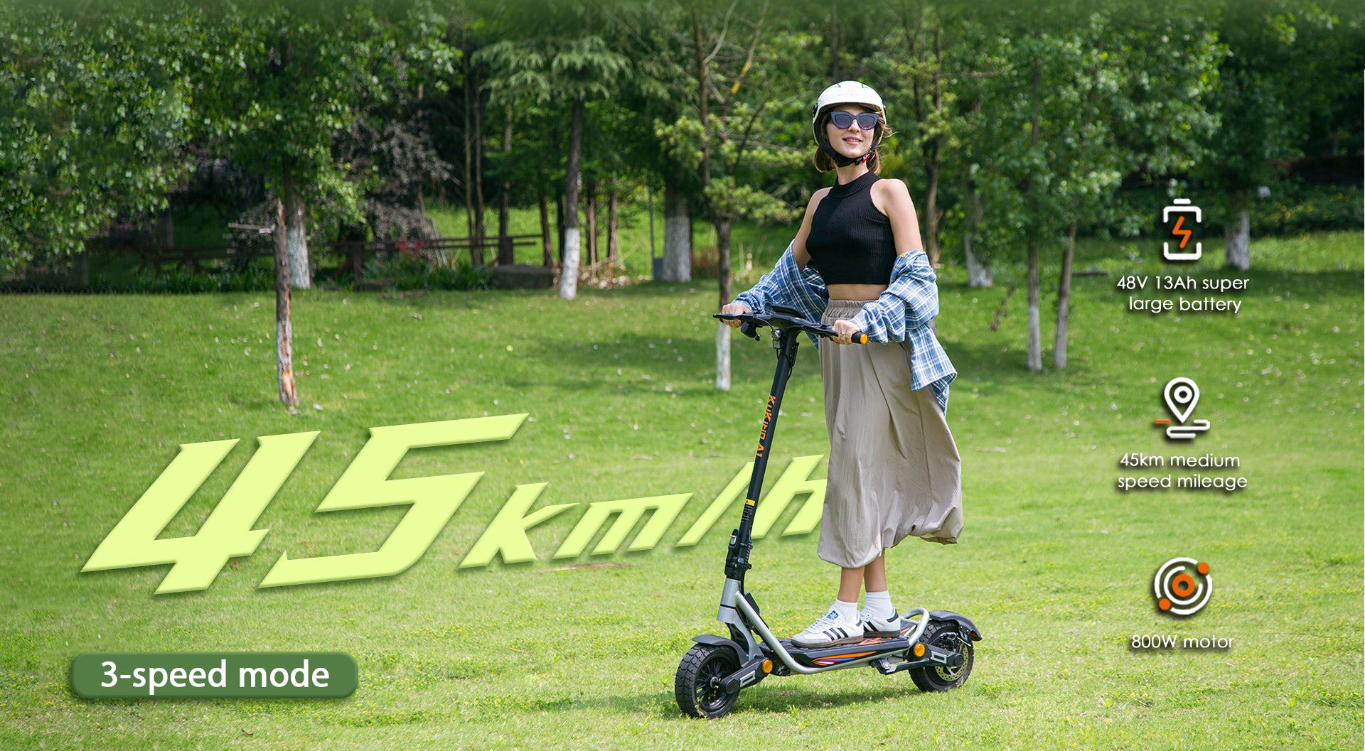 KuKirin A1 adult commute scooter-Silver color