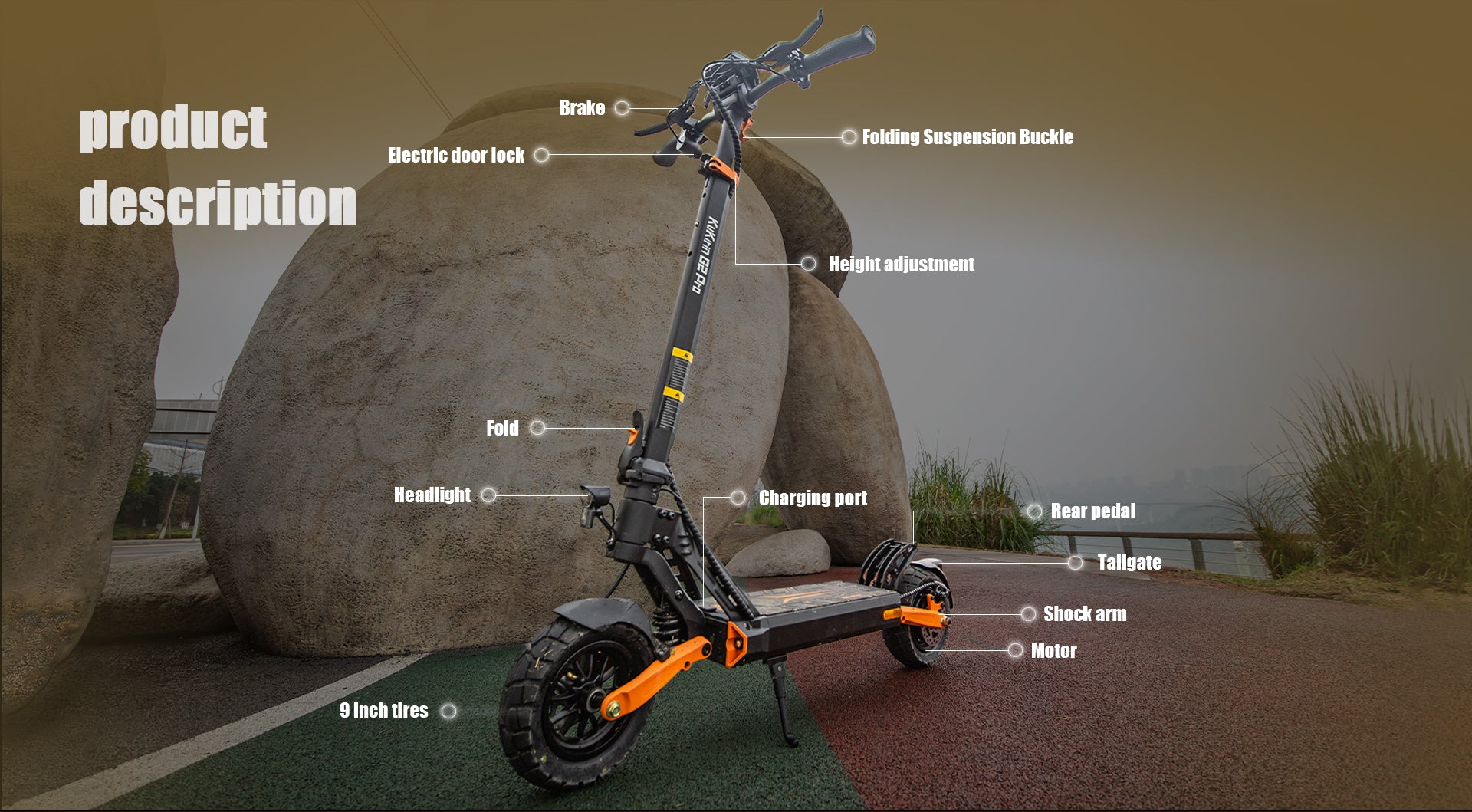 KuKirin G2 Pro (VMP) Electric Scooter for Adults with DGT Certification