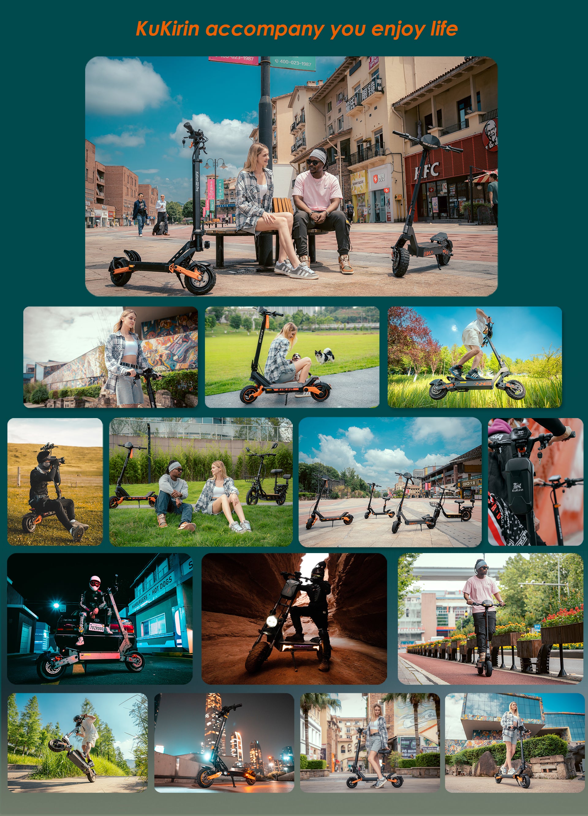 KuKirin G2 Pro Off Road Folding Electric Scooter 