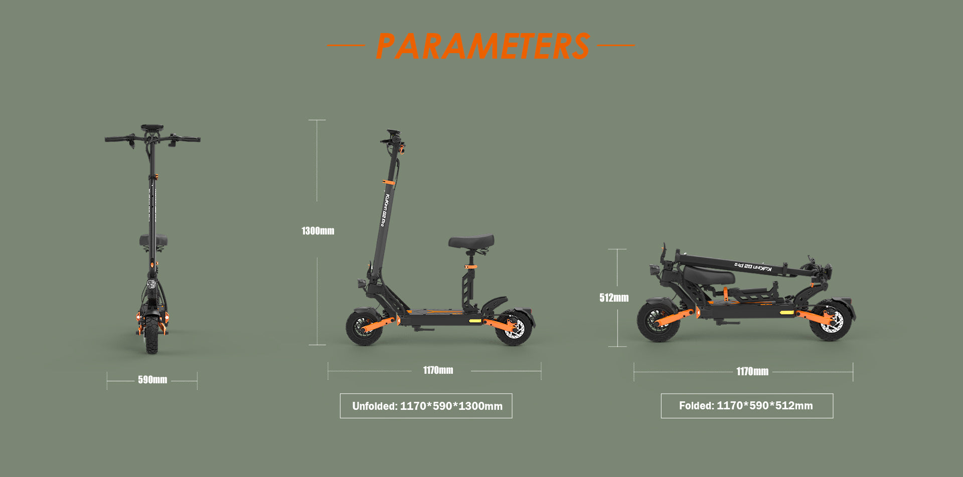 KuKirin G2 Pro Off Road Folding Electric Scooter 