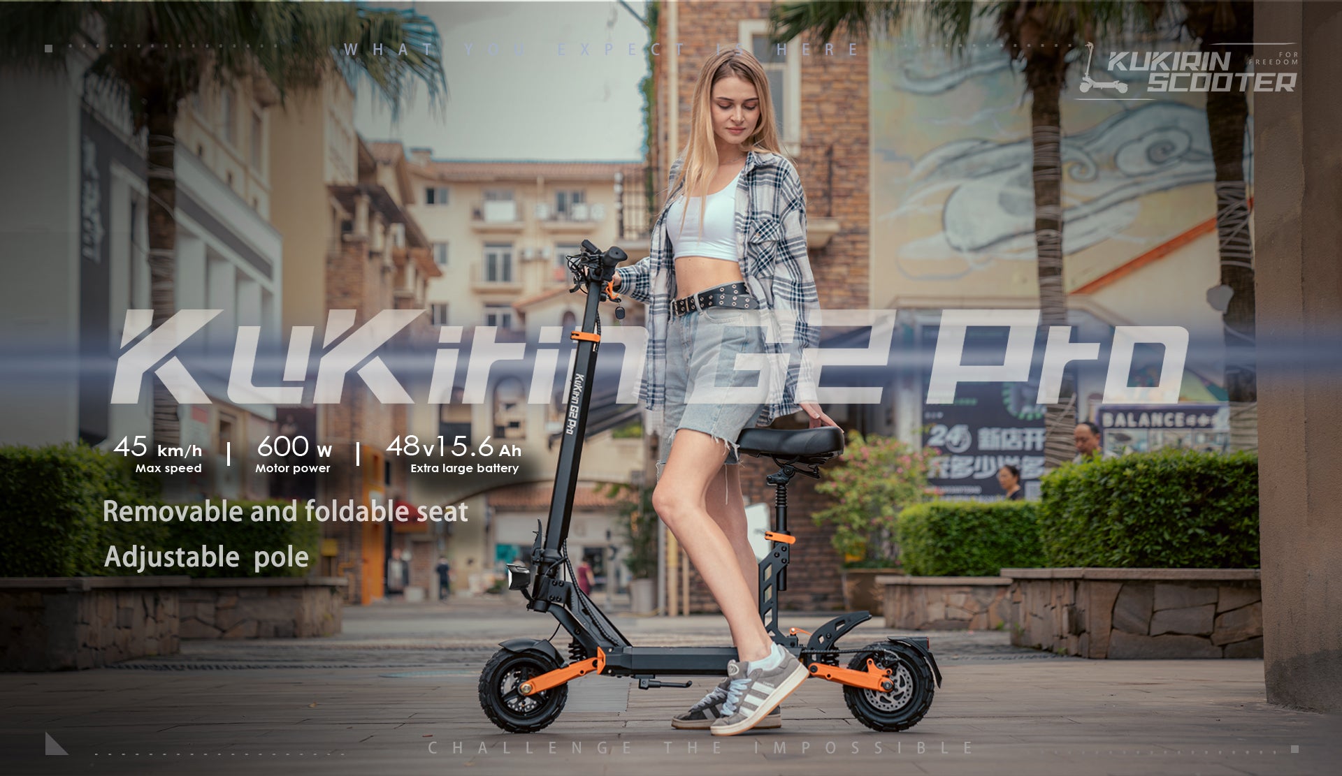 KuKirin G2 Pro Off Road Folding Electric Scooter 