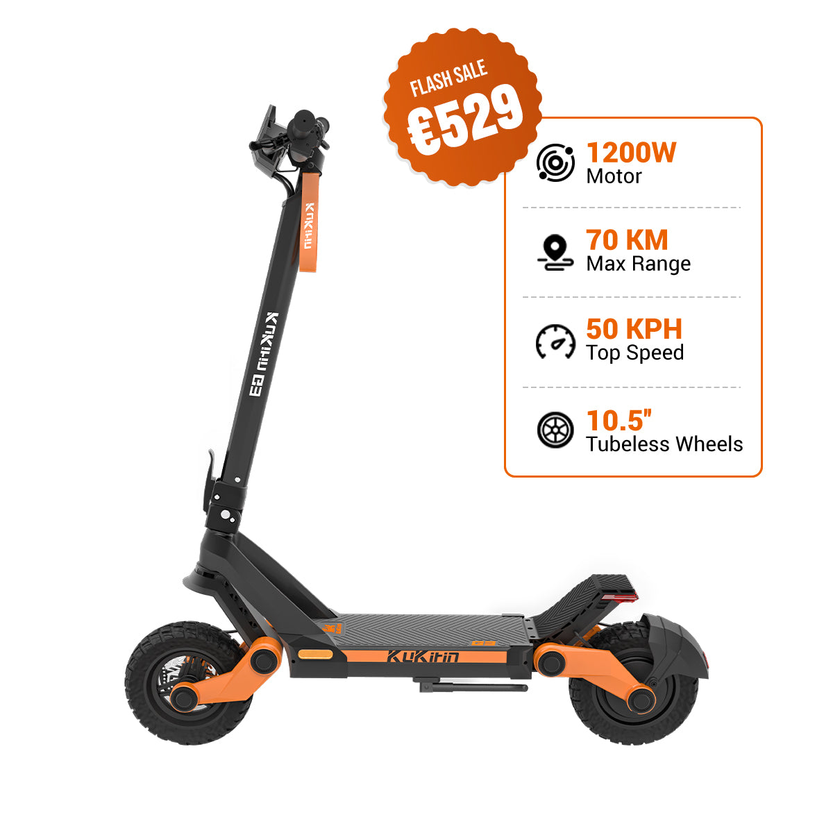 KuKirin G3 Electric Scooter for Adults-Off-Road