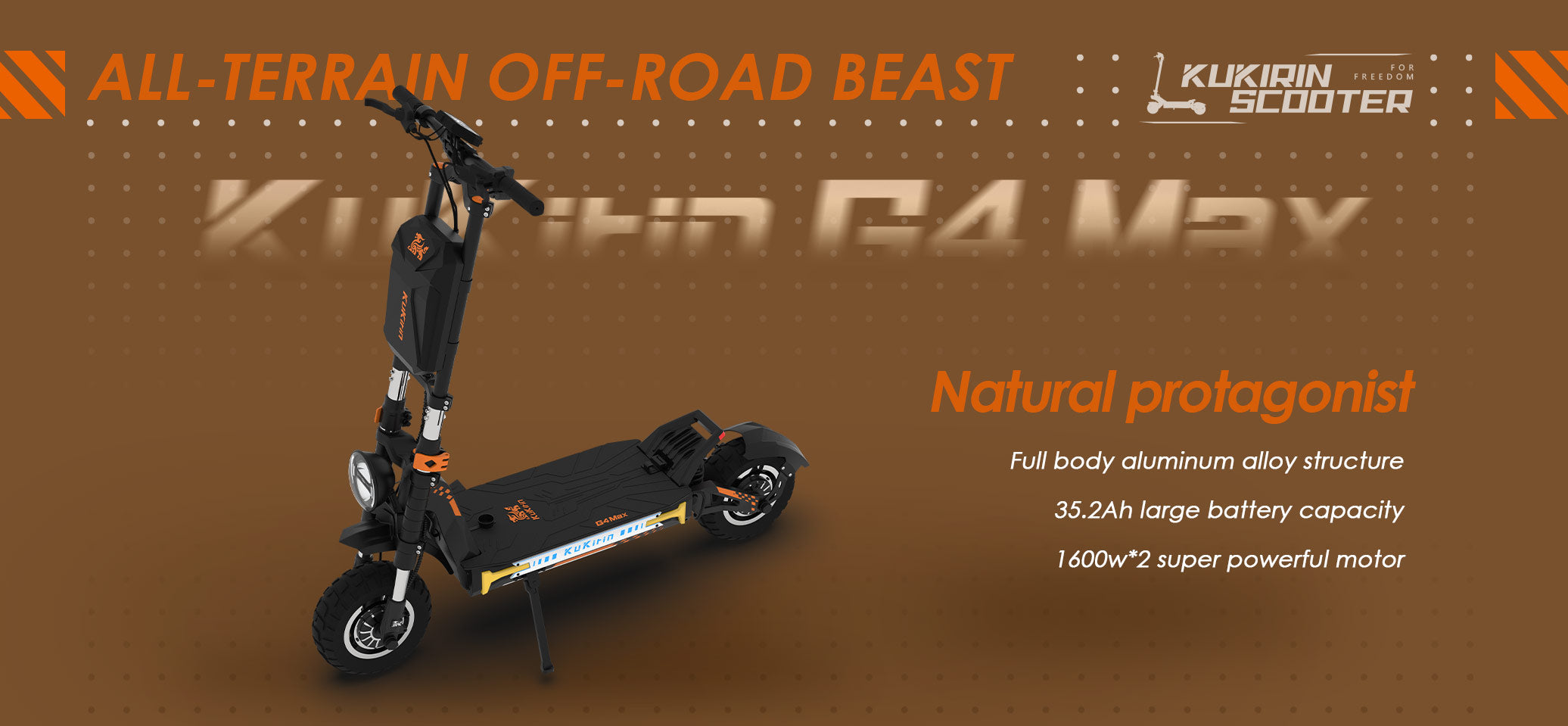KuKirin G4 Max E Scooter With Longest Range & Swappable Battery
