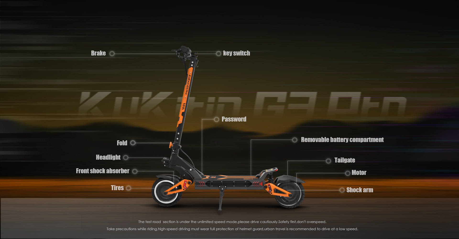 KuKirin G3 Pro Off-Road Electric Scooter Adult