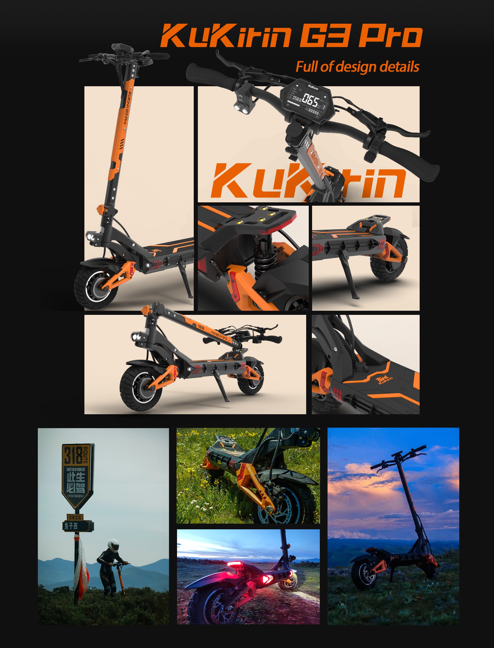 KuKirin G3 Pro Off-Road Electric Scooter Adult